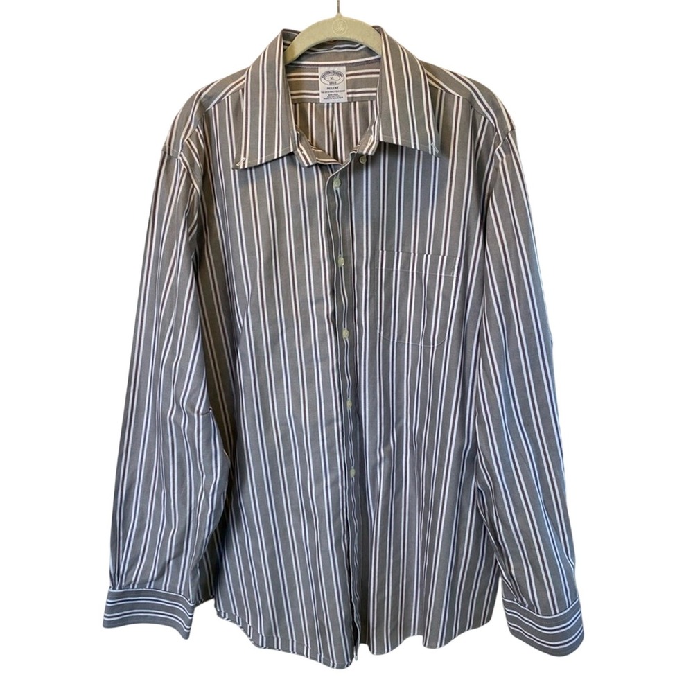 Brooks Brothers Men's Regent Fit Long Sleeve Button Down Shirt XL Multi‎ Striped